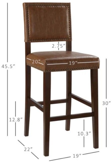 Linon Brook Caramel Bar Stool-2
