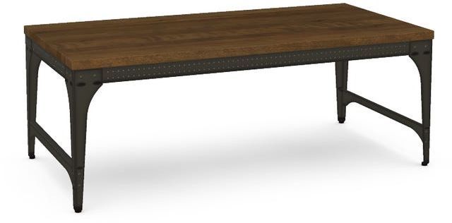 Amisco Customizable Elwood Solid Birch Coffee Table with Metal Frame-0