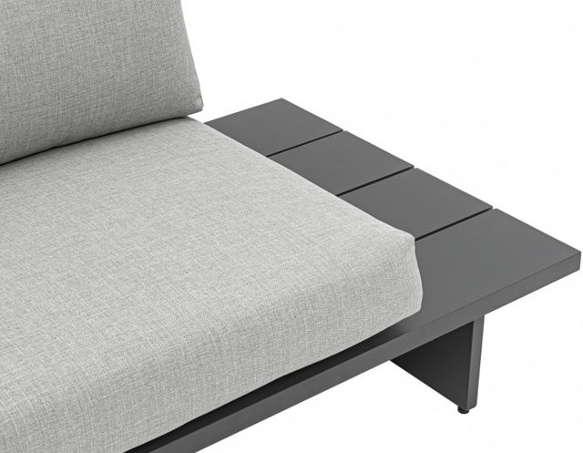 Meridian Furniture Maldives 6-Piece Gray/Black Fabric Outdoor Sectional-4