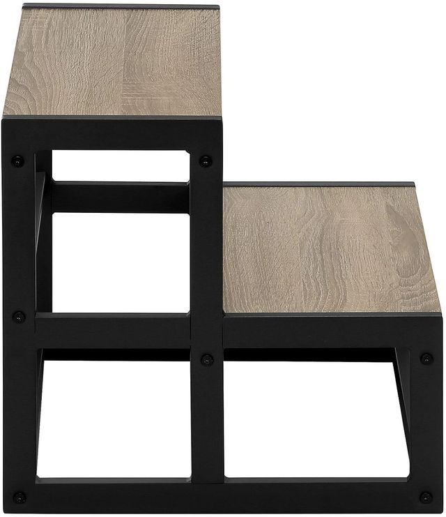 Monarch Specialties Inc. Black/Dark Taupe Step Stool-3