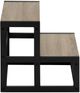 Monarch Specialties Inc. Black/Dark Taupe Step Stool-3