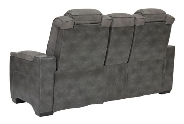 Signature Design by Ashley® Next-Gen DuraPella Two-tone Slate Power Reclining Loveseat with Console and Adjustable Headrest-3