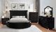Furniture of America® Sansom 4-Piece Black Queen Sleigh Bedroom Set-0