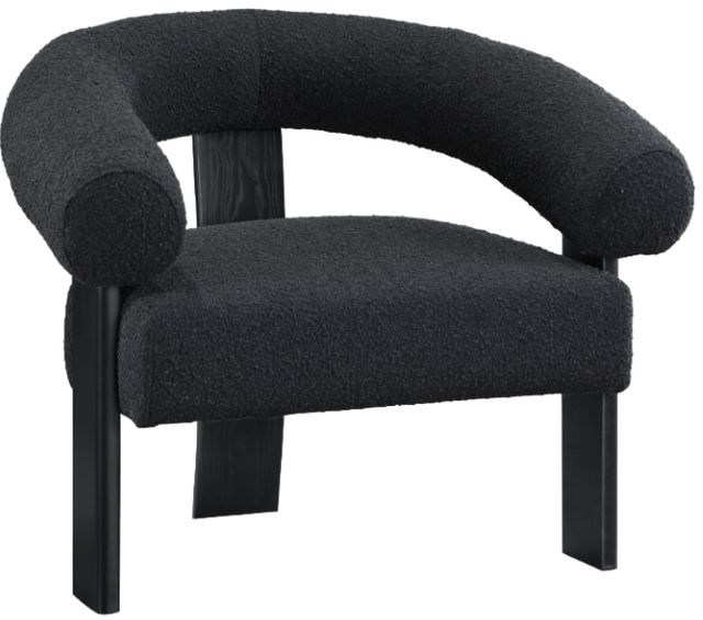 Meridian Furniture Winston Black Boucle Accent Chair-0