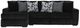 Signature Design by Ashley® Midnight-Madness 3-Piece Onyx Left-Arm Facing Sectional-0