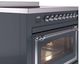 Ilve® Nostalgie II Noblesse 36'' Blue Gray Pro Style Induction Range with Chrome Trim-4