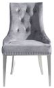 VIG Furniture Modrest Dumas 2-Piece Gray/Stainless Steel Dining Chair Set-1