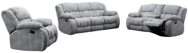 Global Furniture USA U250 3-Piece Gray Manual Reclining Seating Set-0