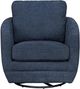 LH Home Feather Baltimo Matte Black/Midnight Blue Swivel Glider Chair-3