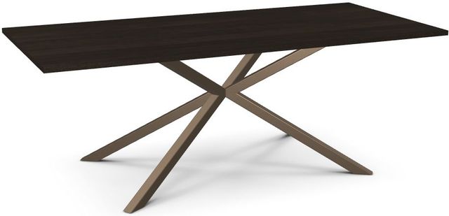 Amisco Customizable Asterisk Birch 83.5" Rectangular Table with Metal Stand-0
