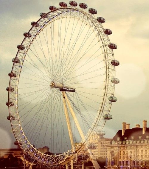 Classy Art London Ferris Wheel by Emily Navas Wall Art-1