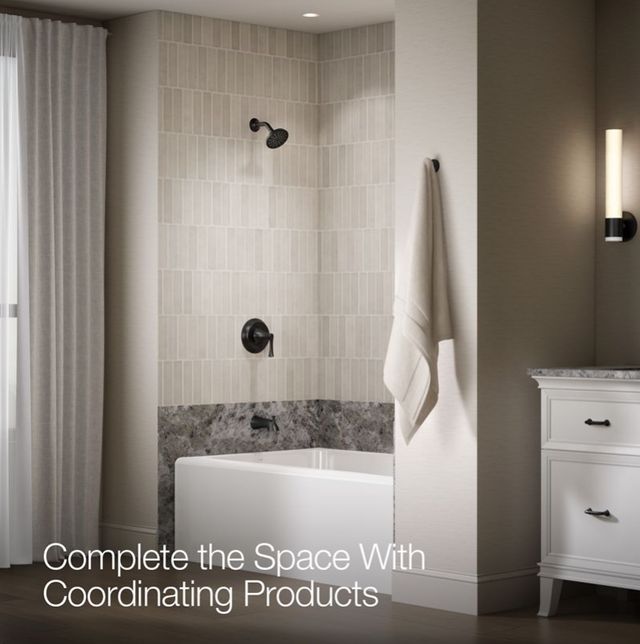 KOHLER® Buckley™ Rite-Temp® Matte Black 2.5 GPM Bath and Shower Trim Kit-4