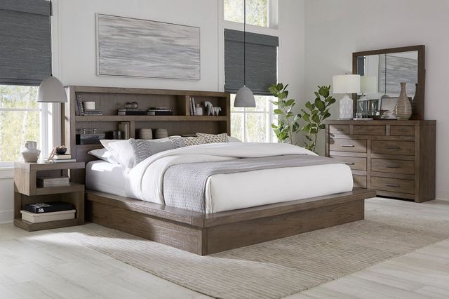 aspenhome® Modern Loft Greystone King Platform Bed-1