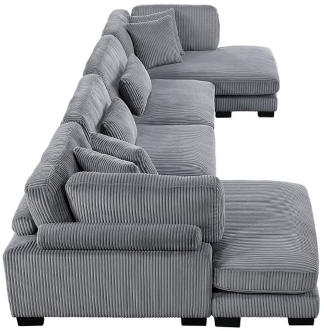 Homelegance® Traverse 4-Piece Gray U-Shape Sectional with Reversible Chaise-3