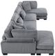 Homelegance® Traverse 4-Piece Gray U-Shape Sectional with Reversible Chaise-3