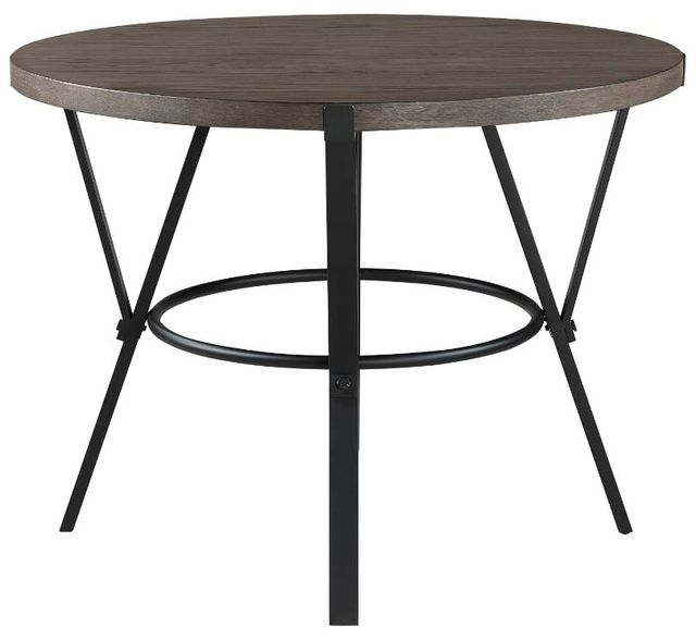Homelegance® Crowley Brown Counter Height Table with Black Base-2