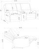 Coaster® Sylmar Dove Grey Upholstered Power Reclining Loveseat-2