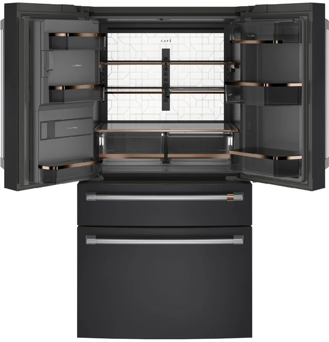Café™ 36" 27.6 Cu. Ft. ENERGY STAR® Matte Black 4-Door French Door Refrigerator-1