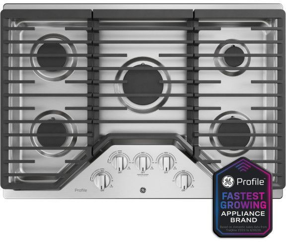 GE Profile™ 30" Stainless Steel Gas Cooktop-2