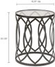 Olliix by Madison Park Tempered Glass Accent Table with Black Base-4