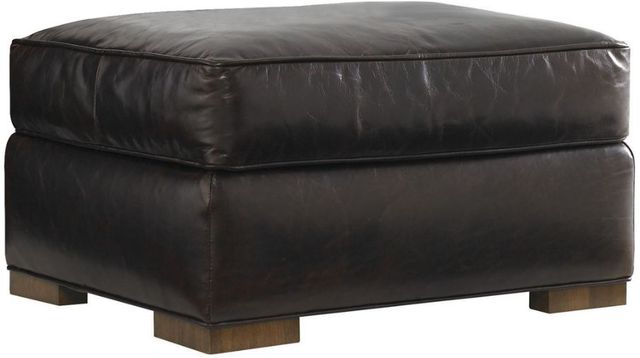 Lexington Home Customizable Edgemere Leather Ottoman-0