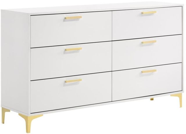 Coaster® Kendall 4-Piece White Queen Panel Bedroom Set-3
