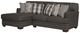 Jackson Furniture Crawford 2-Piece Metal Left-Arm Facing Loveseat Sectional and Chaise-0