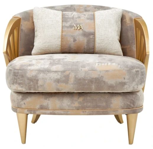 Michael Amini® La Terrazza Cappucino/Light Champagne Accent Chair-1