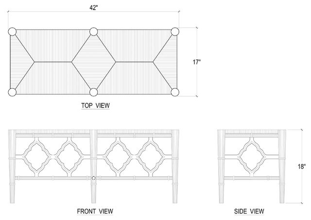 Bramble Customizable Chinois Bench-1