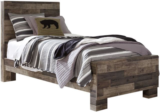 Benchcraft® Derekson 5-Piece Multi Gray Twin Panel Bed Set-1