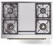 Ilve® Nostalgie II Series 36" Burgundy Pro Style Dual Fuel Range-2