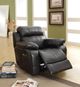 Homelegance® Marille Black Manual Glider Reclining Chair-1