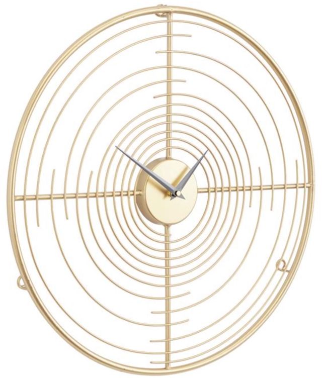 Deco Marche Gold 20” Open Frame Swirl Wall Clock-1