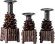 Crestview Collection Pinola 3-Piece Black/Brown Candleholder Set-0