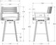 Amisco Customizable Albert Swivel Counter Stool with Upholstered Seat and Backrest-1