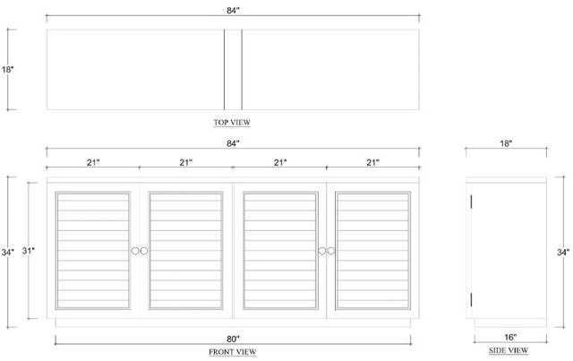 Bramble Customizable Oxford Shutter Sideboard-1