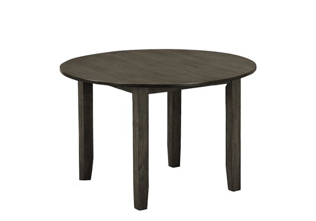 Monarch Specialties Inc. Antique Grey 48" Veneer Top Round Dining Table with Black Wood Base-0