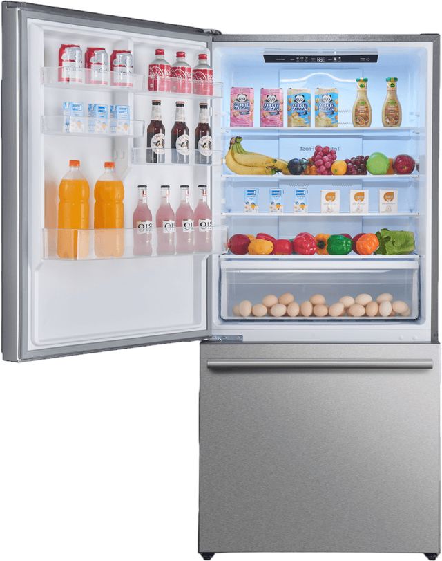 FORNO® Milano Espresso 31 in. 17.2 Cu. Ft. Stainless Steel Counter Depth Bottom Freezer Refrigerator-1