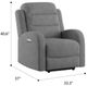 Emerald Home Harvey Gray Power Recliner with Power Headrest-2