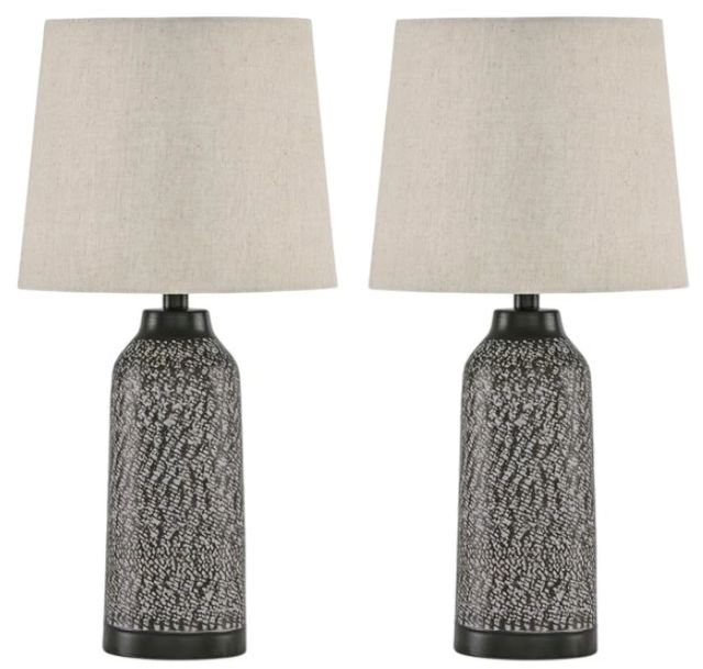 American Wholesale Furniture Lanson 2-Piece Bronze Lamp Set-0