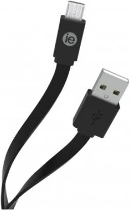 iEssentials 4 Ft. Black Charge and Sync Flat Micro USB to USB-A Cable-0