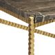Currey & Company Flying Gold Stone Top Console Table with Gold Metal Frame-3