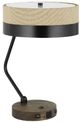 Cal® Lighting & Accessories Parson Black/Brown Desk Lamp-0