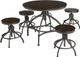 Signature Design by Ashley® Odium 5-Piece Rustic Brown Counter Height Dining Table Set (Floor Model)-1