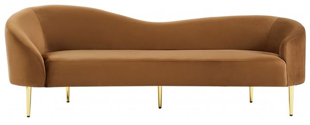Meridian Furniture Ritz Saddle Velvet Sofa-1