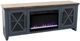 Legends Home Ithaca Blue Denim/Bourbon 66" Fireplace Console-0