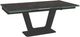 Amisco Customizable Amelia 112" Rectangular Extendable Table with 0.5" Italian Porcelain on Glass Top and 2 Leaves-0