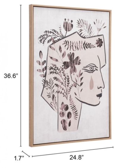 Zuo® Modern Mujer Multicolor Canvas Wall Art-2