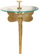 Stylecraft Gold Glass Top Side Table-0