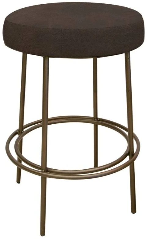 International Furniture Direct Frida Brown/Gold Counter Stool-0